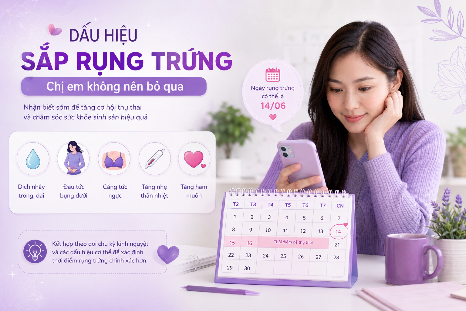 NHỮNG DẤU HIỆU BÁO HIỆU SẮP RỤNG TRỨNG CHỊ EM KHÔNG NÊN BỎ QUA 1